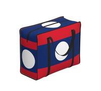 XZDDX Flag of Laos Foldable Shopping Bag Full Print Polyester Large Capacity For Picnic Travel Camping