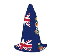 XZDDX Flag of the Cayman Islands Hooded Cape M For Teenagers Halloween Cosplay Cloak Masquerade Costume Carnival Role Play