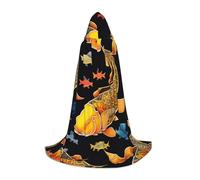 XZDDX Golden dragon fish Hooded Cape M For Teenagers Halloween Cosplay Cloak Masquerade Costume Carnival Role Play