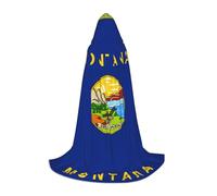 XZDDX Nebraska State Flag Hooded Cape L For Teenagers Halloween Cosplay Cloak Masquerade Costume Carnival Role Play