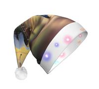 XZDDX Pioneer Dreams Christmas Light-Up Decorative Hat for Adult â€“ LED Flashing Holiday Party Headwear