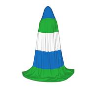 XZDDX Sierra Leone flag Hooded Cape S For Teenagers Halloween Cosplay Cloak Masquerade Costume Carnival Role Play