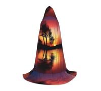XZDDX Sunset Dreams Hooded Cape M For Teenagers Halloween Cosplay Cloak Masquerade Costume Carnival Role Play