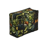 XZDDX Tropical Rainforest Palm Leaves Foldable Shopping Bag Full Print Polyester Large Capacity For Picnic Travel Camping