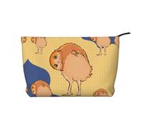 XZDHYZ Crooked Owl Reusable Cosmetic Bag - Cute and Stylish Multifunctional Pouch for Travel, Daily Use, and Gifting, Black, One Size