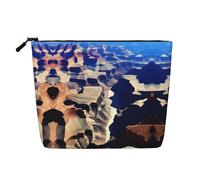 XZDLXJ a Grand Canyon Water-Resistant Linen-Look Single-Layer Makeup Pouch with Zipperfor Your Daily or Travel Needs, Black, One Size