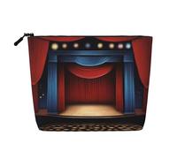 XZDLXJ a Stage Magic Water-Resistant Linen-Look Single-Layer Makeup Pouch with Zipperfor Your Daily or Travel Needs, Black, One Size