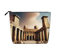 XZDLXJ aAncient Wonders Water-Resistant Linen-Look Single-Layer Makeup Pouch with Zipperfor Your Daily or Travel Needs, Black, One Size