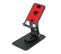 XZDLXJ Albanian Flag Rotatable Multi-Angle Foldable Phone Stand for Home and Travel