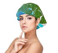 XZDLXJ an Island in The Sea Satin Sleep Cap for Adults - Hair Protection and Comfort Black, Black, One size