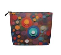 XZDLXJ Artistic Wonder Water-Resistant Linen-Look Single-Layer Makeup Pouch with Zipperfor Your Daily or Travel Needs, Black, One Size