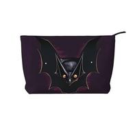 XZDLXJ Black Ghost Bat Corduroy cosmetic bag, suitable for travel and daily use, Sturdy Lining, Ensures Longevity, Black, One Size