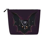 XZDLXJ Black Ghost Bat Water-Resistant Linen-Look Single-Layer Makeup Pouch with Zipperfor Your Daily or Travel Needs, Black, One Size