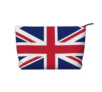 XZDLXJ British flag Corduroy cosmetic bag, suitable for travel and daily use, Sturdy Lining, Ensures Longevity, Black, One Size