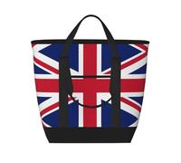 XZDLXJ British flag Large Capacity Insulated Shoulder and Tote Bag for Hot and Cold Food, Black, One Size