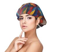 XZDLXJ Brushstrokes Satin Sleep Cap for Adults - Hair Protection and Comfort Black, Black, One size