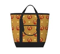 XZDLXJ Buttered Bread Large Capacity Insulated Shoulder and Tote Bag for Hot and Cold Food, Black, One Size
