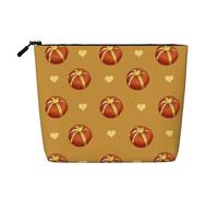 XZDLXJ Buttered Bread Water-Resistant Linen-Look Single-Layer Makeup Pouch with Zipperfor Your Daily or Travel Needs, Black, One Size