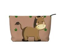 XZDLXJ cartoon donkey Corduroy cosmetic bag, suitable for travel and daily use, Sturdy Lining, Ensures Longevity, Black, One Size