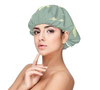 XZDLXJ Cartoon White Lilies Satin Sleep Cap for Adults - Hair Protection and Comfort, Black, One size
