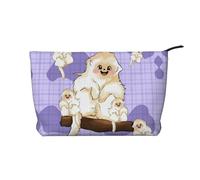 XZDLXJ Cute golden monkey Corduroy cosmetic bag, suitable for travel and daily use, Sturdy Lining, Ensures Longevity, Black, One Size