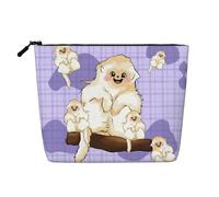 XZDLXJ Cute golden monkey Water-Resistant Linen-Look Single-Layer Makeup Pouch with Zipperfor Your Daily or Travel Needs, Black, One Size