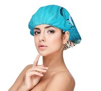 XZDLXJ Deep Sea Whales Satin Sleep Cap for Adults - Hair Protection and Comfort Black, Black, One size
