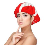 XZDLXJ Denmark Danish Flag Satin Sleep Cap for Adults - Hair Protection and Comfort Black, Black, One size