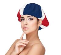 XZDLXJ Dominican Republic Satin Sleep Cap for Adults - Hair Protection and Comfort Black, Black, One size