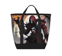 XZDLXJ FangedFiends Large Capacity Insulated Shoulder and Tote Bag for Hot and Cold Food, Black, One Size