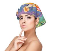 XZDLXJ Fantasy Dream Mushroom Satin Sleep Cap for Adults - Hair Protection and Comfort Black, Black, One size
