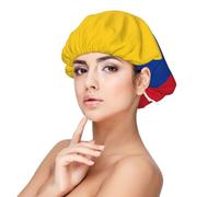 XZDLXJ Flag of Colombia Satin Sleep Cap for Adults - Hair Protection and Comfort Black, Black, One size