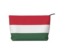 XZDLXJ Flag of Hungary Corduroy cosmetic bag, suitable for travel and daily use, Sturdy Lining, Ensures Longevity, Black, One Size