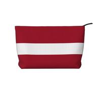 XZDLXJ Flag of Latvia Corduroy cosmetic bag, suitable for travel and daily use, Sturdy Lining, Ensures Longevity, Black, One Size