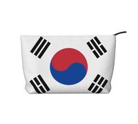 XZDLXJ Flag of Republic of Korea Corduroy cosmetic bag, suitable for travel and daily use, Sturdy Lining, Ensures Longevity, Black, One Size