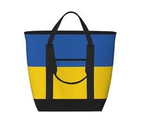 XZDLXJ Flag of Ukraine Large Capacity Insulated Shoulder and Tote Bag for Hot and Cold Food, Black, One Size