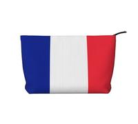 XZDLXJ French flag Corduroy cosmetic bag, suitable for travel and daily use, Sturdy Lining, Ensures Longevity, Black, One Size