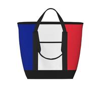 XZDLXJ French flag Large Capacity Insulated Shoulder and Tote Bag for Hot and Cold Food, Black, One Size