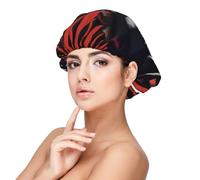 XZDLXJ FrightFest Satin Sleep Cap for Adults - Hair Protection and Comfort Black, Black, One size