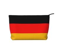 XZDLXJ germany flag Corduroy cosmetic bag, suitable for travel and daily use, Sturdy Lining, Ensures Longevity, Black, One Size