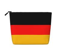 XZDLXJ germany flag Water-Resistant Linen-Look Single-Layer Makeup Pouch with Zipperfor Your Daily or Travel Needs, Black, One Size