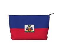 XZDLXJ Haitian flag Corduroy cosmetic bag, suitable for travel and daily use, Sturdy Lining, Ensures Longevity, Black, One Size