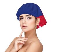 XZDLXJ Haitian Flag Satin Sleep Cap for Adults - Hair Protection and Comfort Black, Black, One size