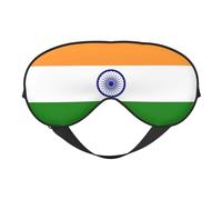 XZDLXJ Indian flag Reversible Polyester Sleep Mask with Adjustable Strap for Ultimate Comfort and Light Blocking, Black