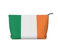 XZDLXJ Irish flag Corduroy cosmetic bag, suitable for travel and daily use, Sturdy Lining, Ensures Longevity, Black, One Size