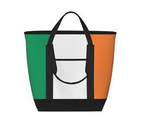 XZDLXJ Irish flag Large Capacity Insulated Shoulder and Tote Bag for Hot and Cold Food, Black, One Size