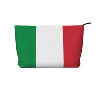 XZDLXJ Italian flag Corduroy cosmetic bag, suitable for travel and daily use, Sturdy Lining, Ensures Longevity, Black, One Size