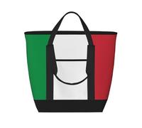 XZDLXJ Italian flag Large Capacity Insulated Shoulder and Tote Bag for Hot and Cold Food, Black, One Size
