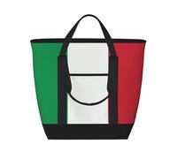 XZDLXJ italy flag Large Capacity Insulated Shoulder and Tote Bag for Hot and Cold Food, Black, One Size