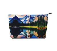 XZDLXJ Mountain Majesty Corduroy cosmetic bag, suitable for travel and daily use, Sturdy Lining, Ensures Longevity, Black, One Size